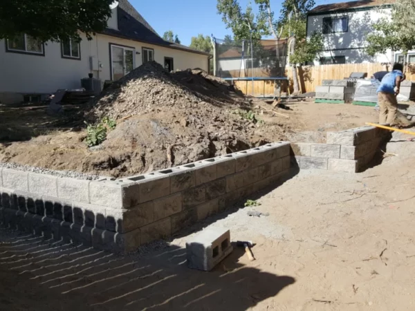 ABBlock retaining wall install